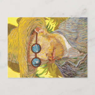Vincent Van Gogh med solglasögon Helg Vykort