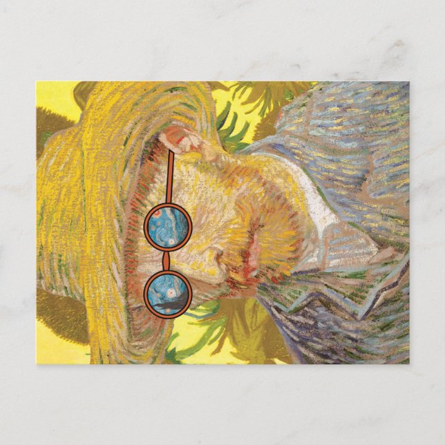 Vincent Van Gogh med Sunglass Helgdag vykort (Framsida)