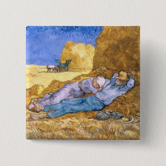 Vincent Van Gogh | middag, siestaen, efter Millet Knapp (Framsida)