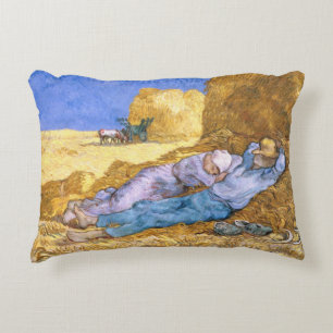 Vincent Van Gogh middag, siestaen, efter Millet Prydnadskudde