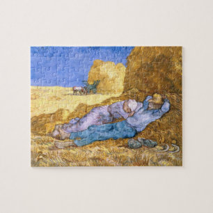 Vincent Van Gogh middag, siestaen, efter Millet Pussel