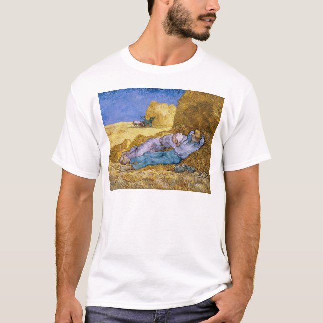 Vincent Van Gogh | middag, siestaen, efter Millet Tee Shirt (Framsida)