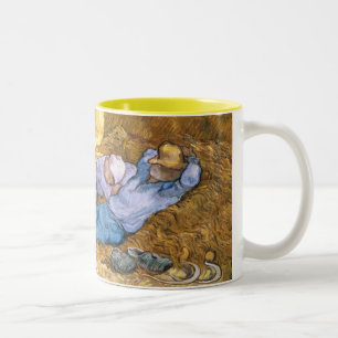 Vincent Van Gogh middag, siestaen, efter Millet Två-Tonad Mugg