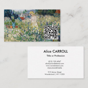 Vincent van Gogh - Miss Gachet Garden - QR-koden Visitkort