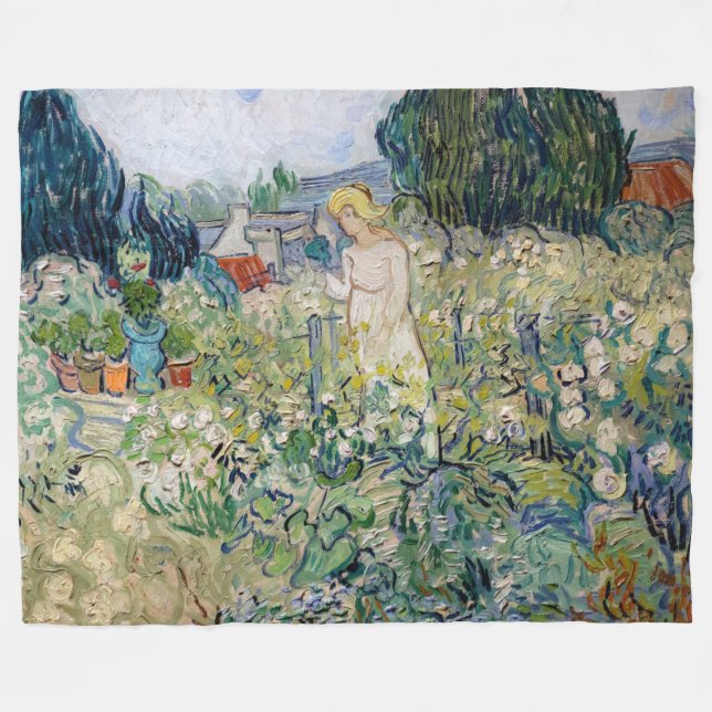Vincent van Gogh - Miss Gachet i hennes Garden Fleecefilt (Framsidan (Horisontell))