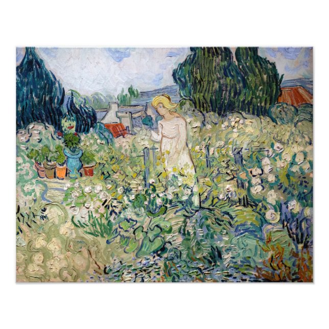 Vincent van Gogh - Miss Gachet i hennes Garden Fototryck (Framsidan)