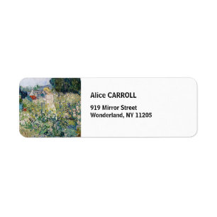 Vincent van Gogh - Miss Gachet i hennes Garden Returadress Etikett