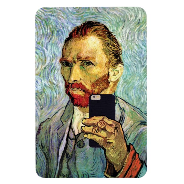 Vincent Van Gogh Mobilselfie Självporträtt Magnet (Vertikal)