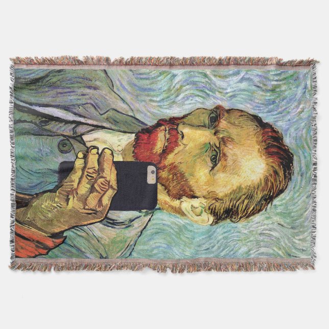 Vincent Van Gogh Mobiltelefon Selfie Självporträtt Filt (Framsidan)