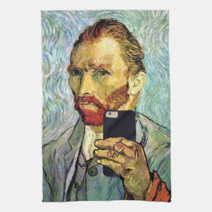 Vincent Van Gogh Mobiltelefon Selfie Självporträtt Kökshandduk