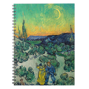 Vincent van Gogh - Moonlit Ligcape med par Anteckningsbok