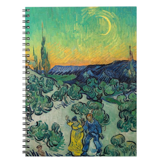 Vincent van Gogh - Moonlit Ligcape med par Anteckningsbok (Framsidan)
