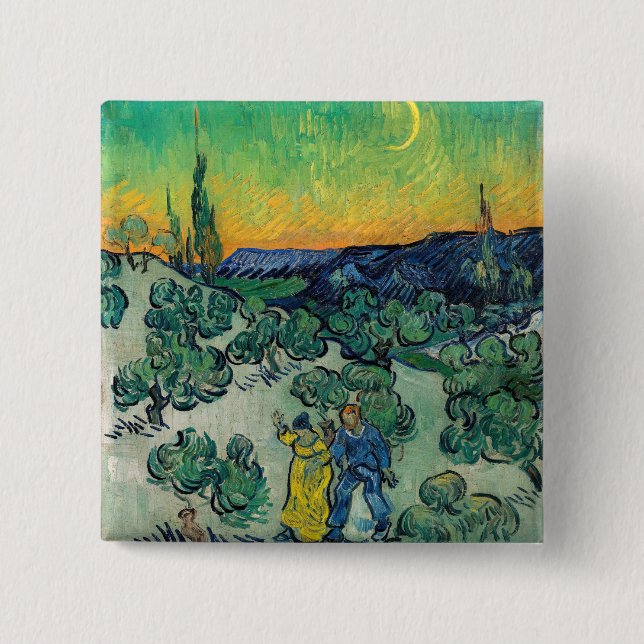Vincent van Gogh - Moonlit Ligcape med par Knapp (Framsida)