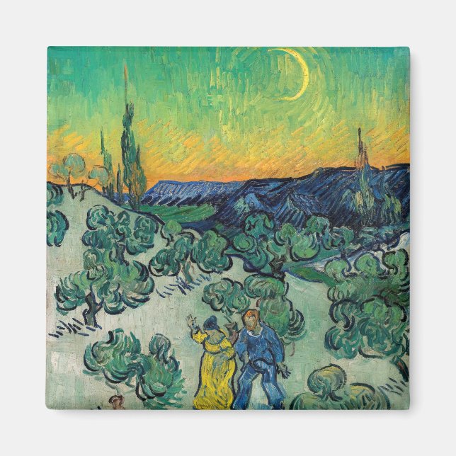 Vincent van Gogh - Moonlit Ligcape med par Magnet (Framsidan)