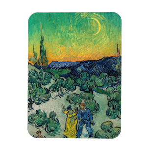 Vincent van Gogh - Moonlit Ligcape med par Magnet