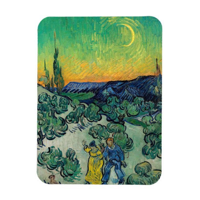 Vincent van Gogh - Moonlit Ligcape med par Magnet (Vertikal)