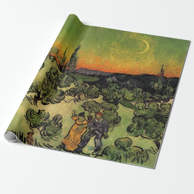 Vincent Van Gogh Moonlit liggande Presentpapper (Utrullad)