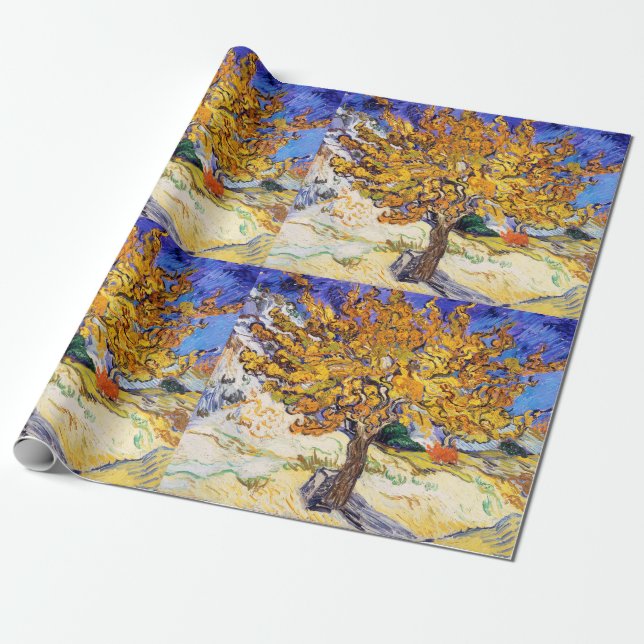 Vincent Van Gogh Mörbärsträd Finkonst Presentpapper (Utrullad)