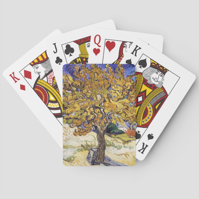 Vincent van Gogh - Mörbärsträdet Casinokort (Baksidan)