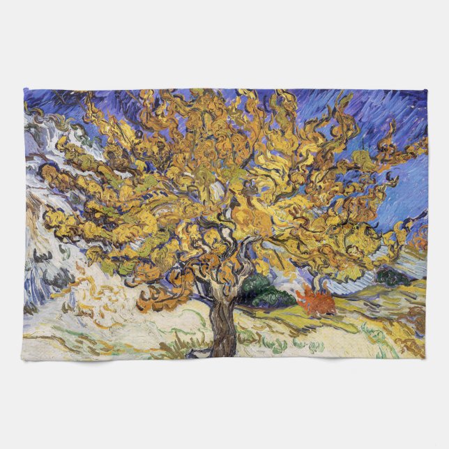 Vincent van Gogh - Mörbärsträdet Kökshandduk (Horisontell)