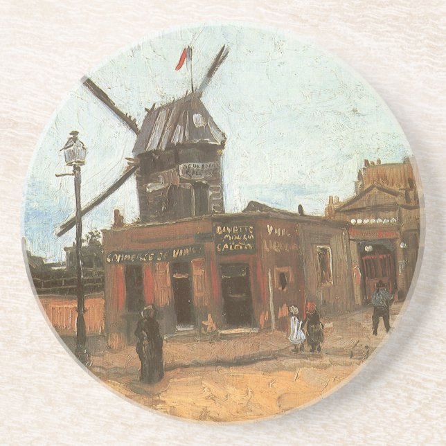 Vincent van Gogh - Moulin de la Galette, Kvarn Underlägg Sandsten (Framsidan)