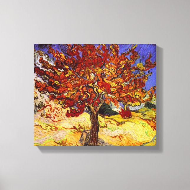 Vincent Van Gogh Mulberry Träd Fine Art Painting Canvastryck (Framsida)