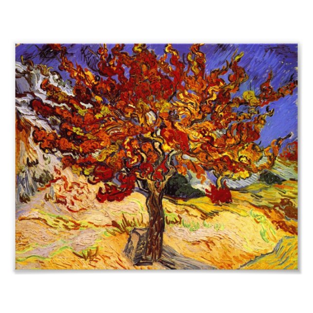 Vincent Van Gogh Mulberry Träd Fine Art Painting Fototryck (Framsidan)