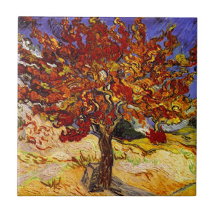 Vincent Van Gogh Mulberry Träd Fine Art Painting Kakelplatta