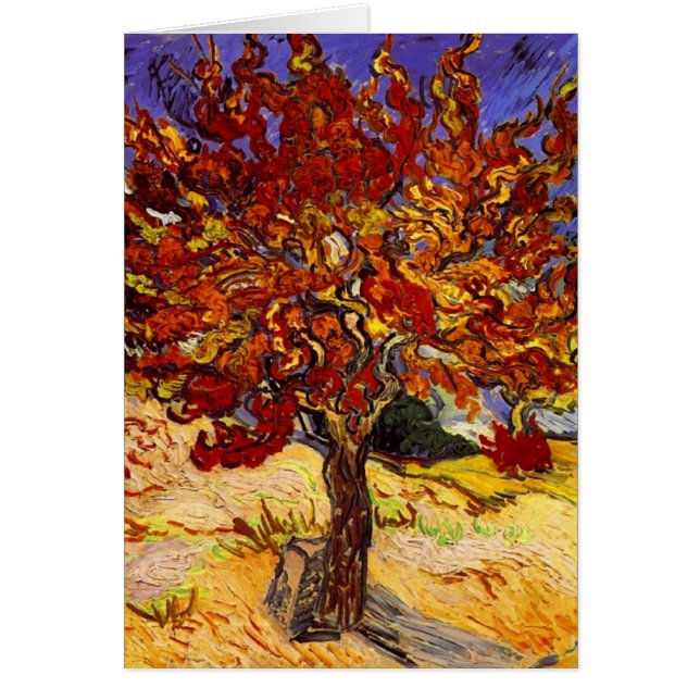 Vincent Van Gogh Mulberry Träd Fine Art Painting OBS Kort (Framsidan)