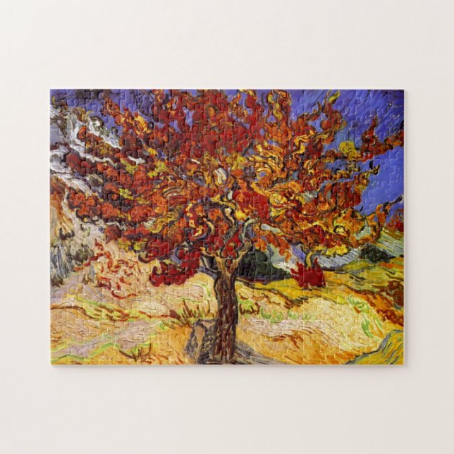 Vincent Van Gogh Mulberry Träd Fine Art Painting Pussel (Horisontell)