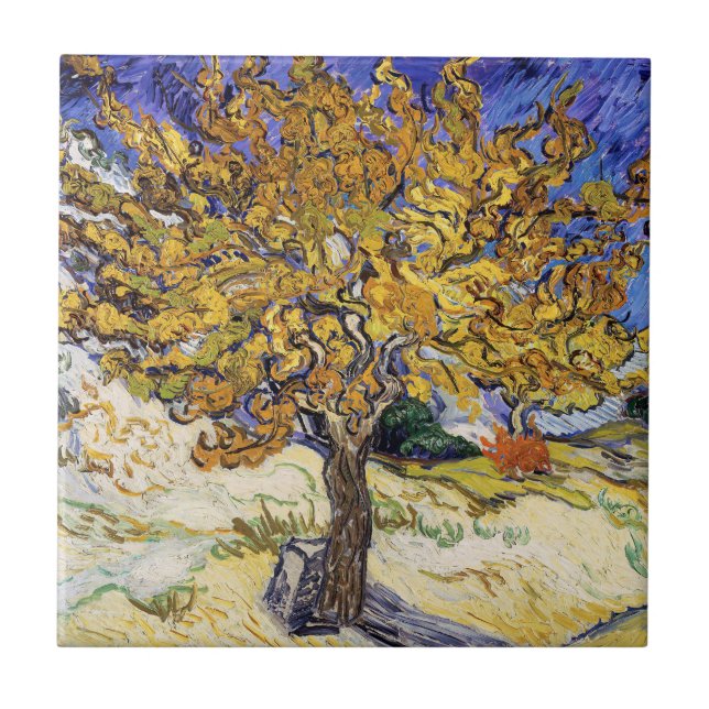 Vincent van Gogh - Mulberry Träd Kakelplatta (Framsidan)