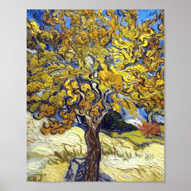 Vincent Van Gogh - Mulberry Träd Poster (Framsidan)