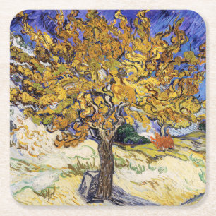 Vincent van Gogh - Mulberry Träd Underlägg Papper Kvadrat