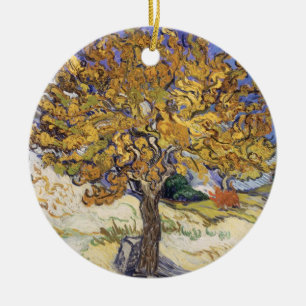 Vincent Van Gogh mullbärsträdträd, 1889 Julgransprydnad Keramik