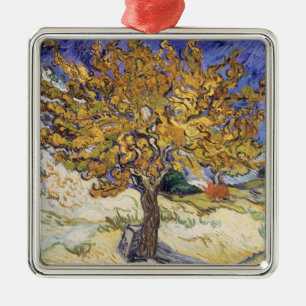 Vincent Van Gogh mullbärsträdträd, 1889 Julgransprydnad Metall