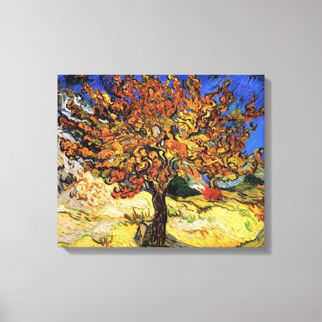 Vincent Van Gogh - Mullebärsträdet Fine Art Canvastryck (Framsida)