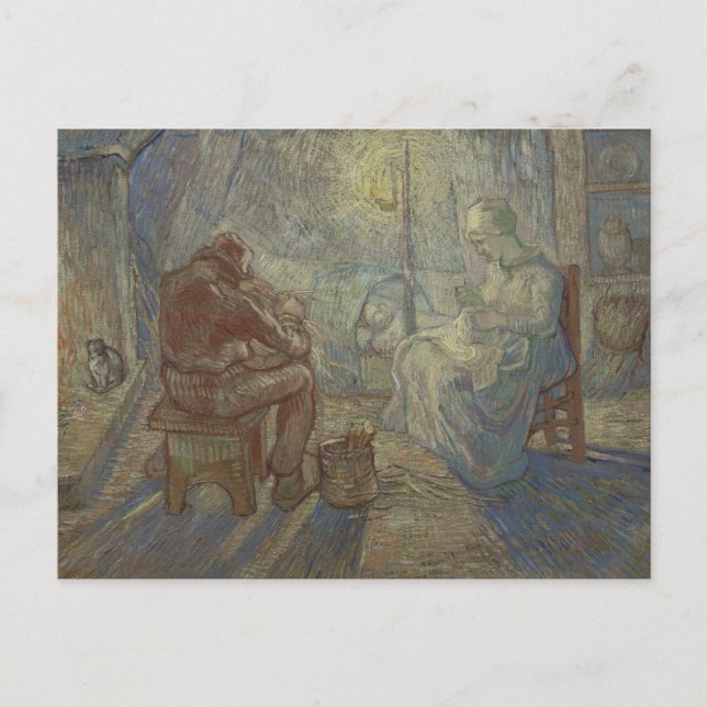 Vincent van Gogh - Natt (efter Millet) Vykort (Framsida)