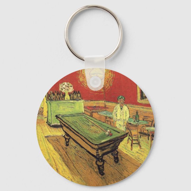 Vincent Van Gogh - Nattkafé Konstverk Nyckelring (Framsida)