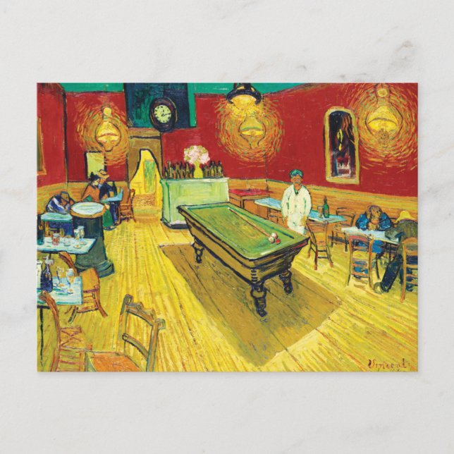 Vincent Van Gogh Nattkafé (Le café de nuit) Vykort (Framsida)