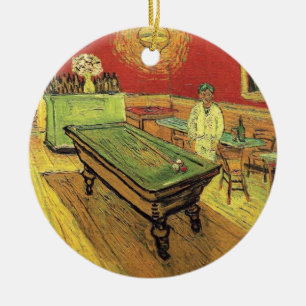 Vincent Van Gogh - Nattkaféet Fine Art Julgransprydnad Keramik