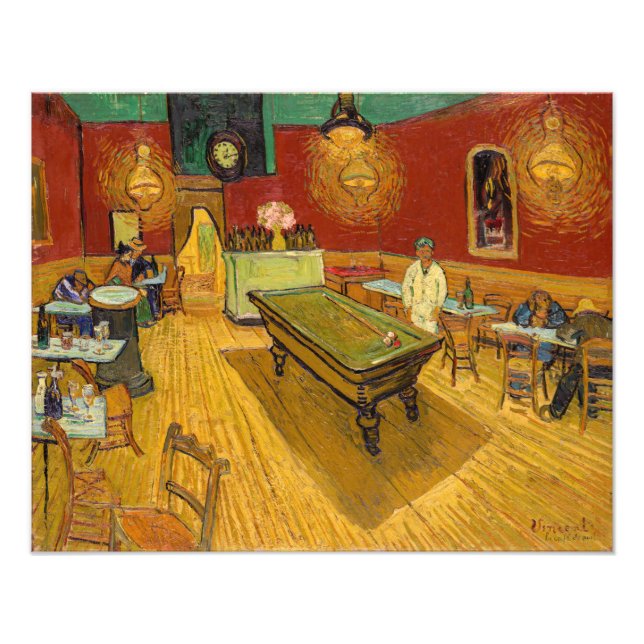 Vincent van Gogh - Nattkaféet Fototryck (Framsidan)