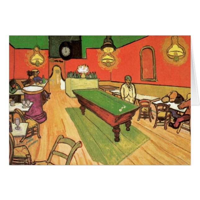 Vincent Van Gogh - Nattkaféet i Arles Hälsningskort (Framsidan Horizontal)