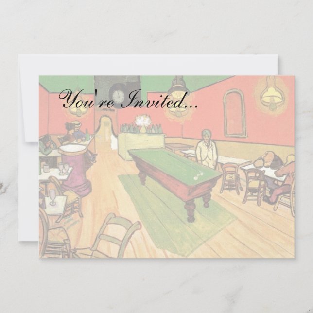 Vincent Van Gogh - nattkaféet i Arles Inbjudningar (Framsida)