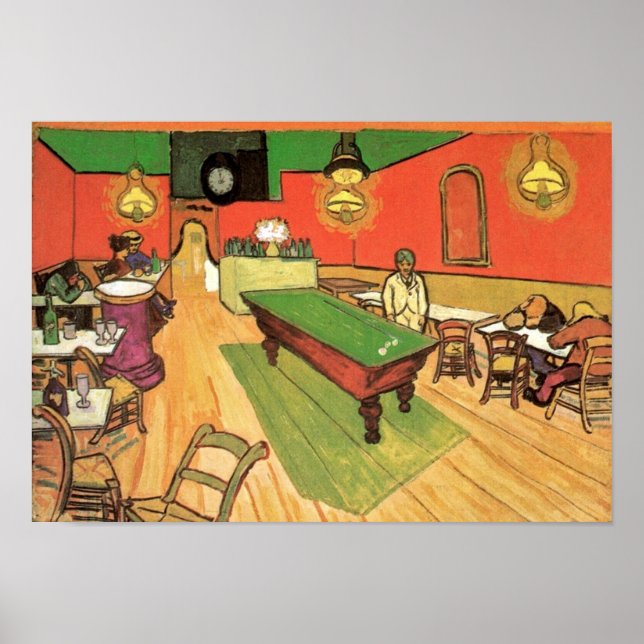 Vincent Van Gogh - nattkaféet i Arles Poster (Framsidan)