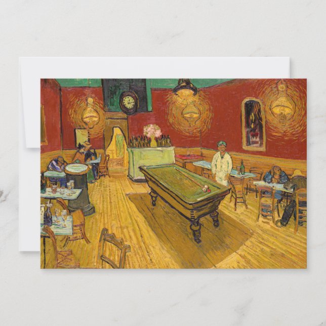 Vincent van Gogh - Nattkaféet Inbjudningar (Framsida)