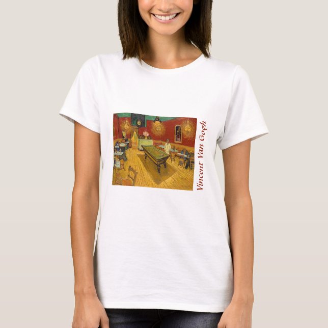 Vincent van Gogh - Nattkaféet T Shirt (Framsida)