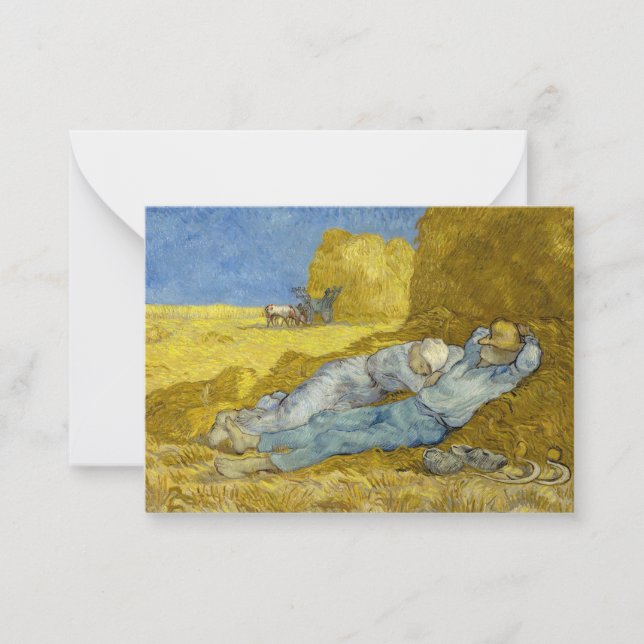 Vincent Van Gogh - Noon, rest från arbetet / Siest Anteckningskort (Framsida)