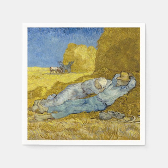 Vincent Van Gogh - Noon, rest från arbetet / Siest Pappersservett (Framsidan)