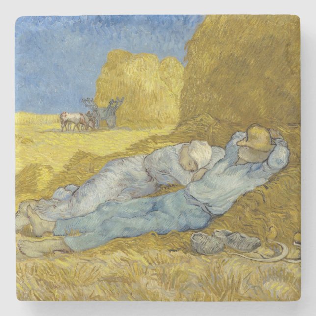 Vincent Van Gogh - Noon, rest från arbetet / Siest Stenunderlägg (Framsidan)
