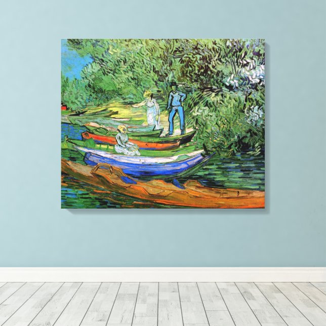 Vincent van Gogh - Oise-banken i Auvers Canvastryck (Insitu (trägolv))